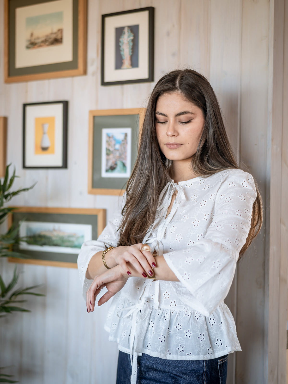 Blusa Bianca Broderie Blanco