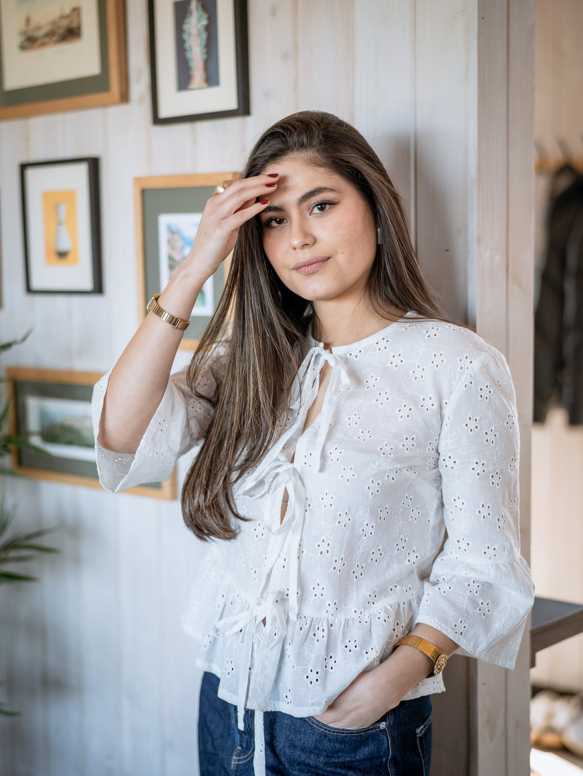 Blusa Bianca Broderie Blanco
