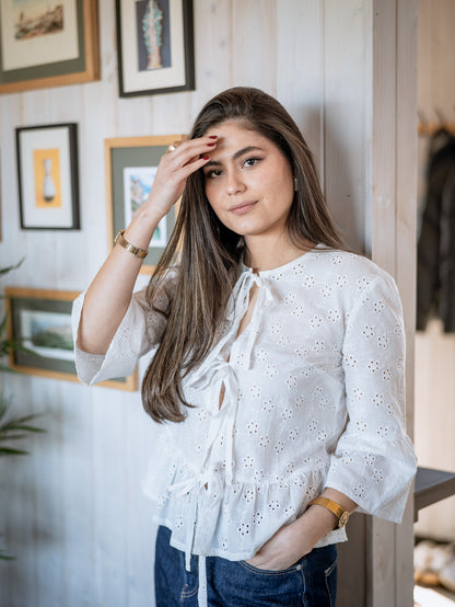 Blusa Bianca Broderie Blanco
